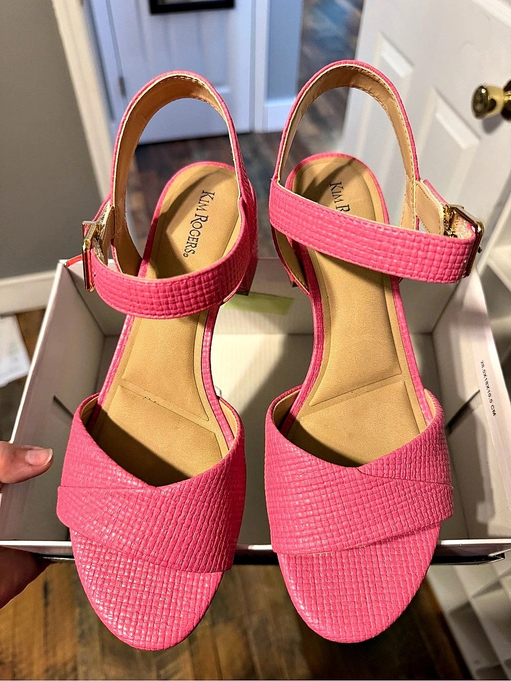 Kim Rogers Amara Block Heel Sandals Pink US 9 M